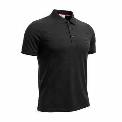🖤 Moncler Style Black Polo – Tonal Logo Luxury Essential 👕🔥 - MASTERPIECE