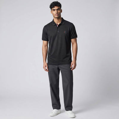 🖤 Moncler Style Black Polo – Tonal Logo Luxury Essential 👕🔥 - MASTERPIECE