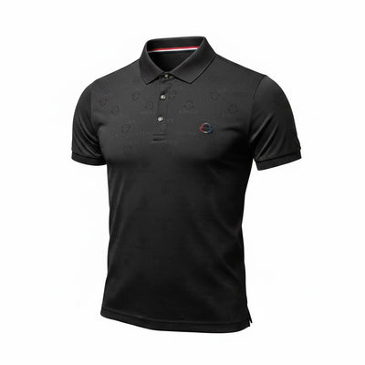 🖤 Moncler Style Black Polo – Tonal Logo Luxury Essential 👕🔥 - MASTERPIECE