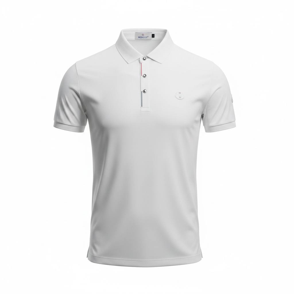 🤍 Moncler Style White Polo – Clean Minimal Luxury 👕🔥 - MASTERPIECE