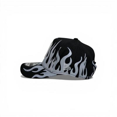 🧢 Monogram “M” Flame Cap – Black & Grey Streetwear Edition - MASTERPIECE