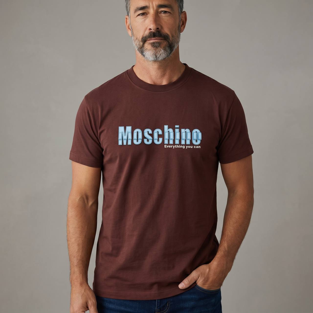Moschino “Everything You Can” Premium Brown T-Shirt 🤎✨ - MASTERPIECE