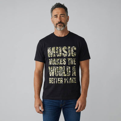 Music Makes The World A Better Place Graphic T-Shirt 🎵🌍 - MASTERPIECE