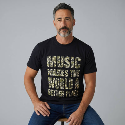 Music Makes The World A Better Place Graphic T-Shirt 🎵🌍 - MASTERPIECE