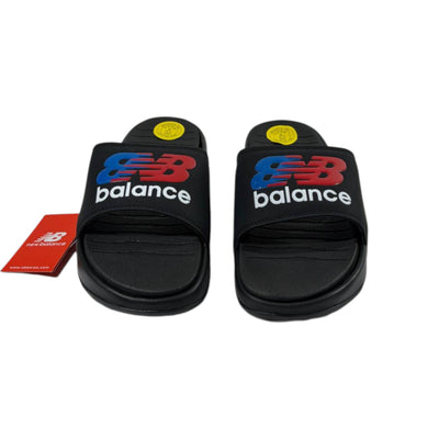🔥 New Balance Black Icon Slides – Bold Sport Energy 🖤❤️💙 - MASTERPIECE