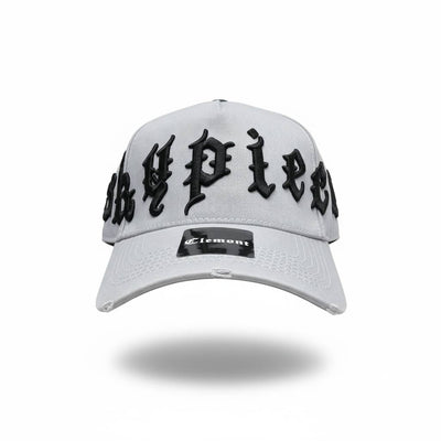 New Era Grey & Black Gothic Logo Cap 🩶🖤 | Monochrome Street Essential - MASTERPIECE