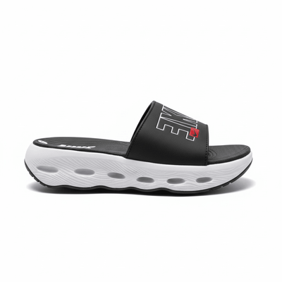 Nike Air Cushion Slides Black & White ⚫🤍 | Elevated Comfort Edition 👟🔥 - MASTERPIECE