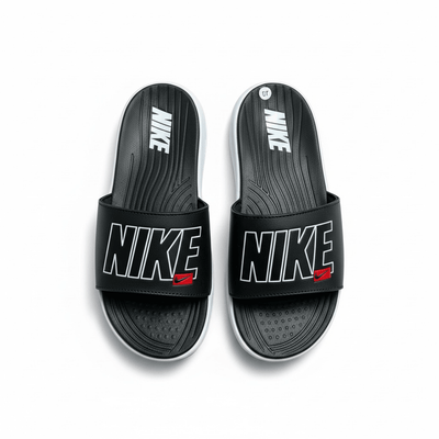 Nike Air Cushion Slides Black & White ⚫🤍 | Elevated Comfort Edition 👟🔥 - MASTERPIECE