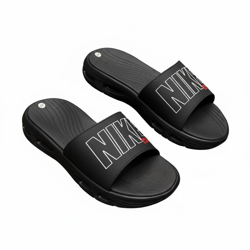 Nike Air Cushion Slides ⚫🔥 | Bold Comfort Performance Edition 👟💨 - MASTERPIECE