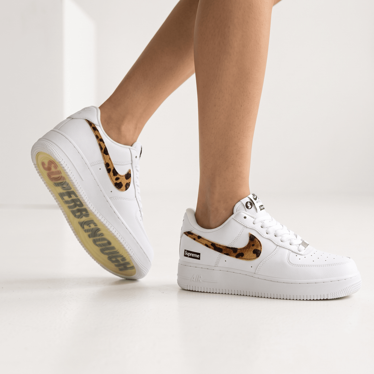Nike Air Force 1 Low – White Leopard Swoosh 🐆 - MASTERPIECE