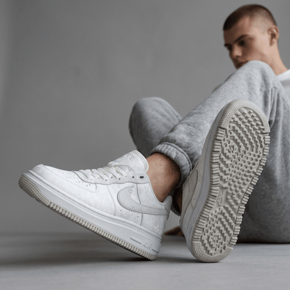 Nike Air Force 1 Triple White Monogram 🤍👟✨ - MASTERPIECE