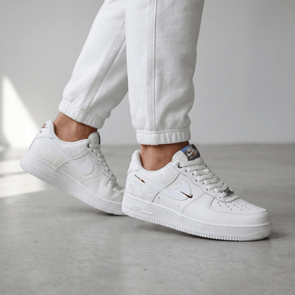 Nike Air Force 1 White Embroidered Monogram 🤍👟✨ - MASTERPIECE
