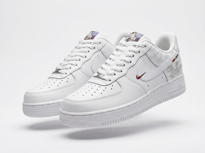 Nike Air Force 1 White Embroidered Monogram 🤍👟✨ - MASTERPIECE