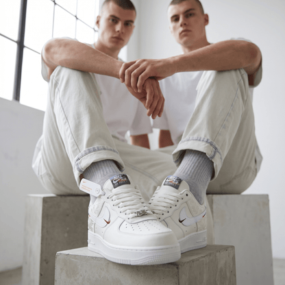 Nike Air Force 1 White Embroidered Monogram 🤍👟✨ - MASTERPIECE