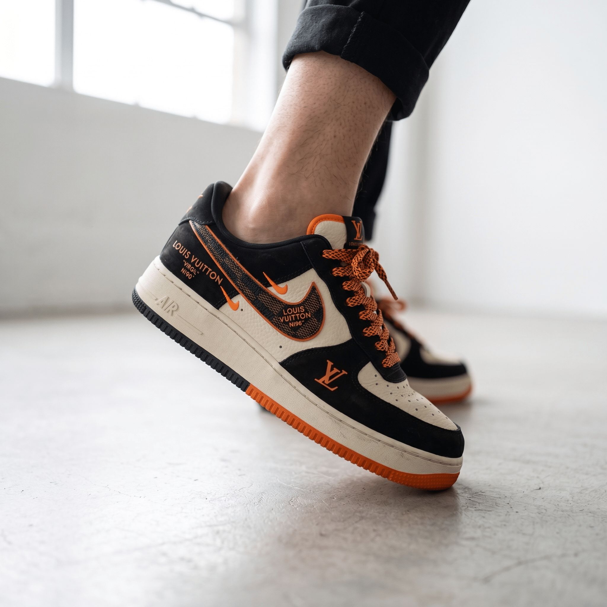 🧡🖤 Nike Air Force 1 x Louis Vuitton “Virgil” Edition 👟🔥 - MASTERPIECE
