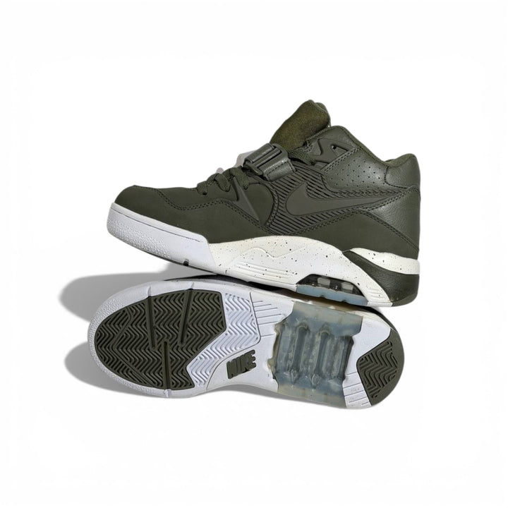 Nike Air Force Mid Sneakers — Olive Green & White