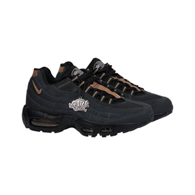 Nike Air Max 95 Black Rose Gold Luxury Streetwear Sneakers – Premium Cushioned Lifestyle Running Shoes - MASTERPIECE