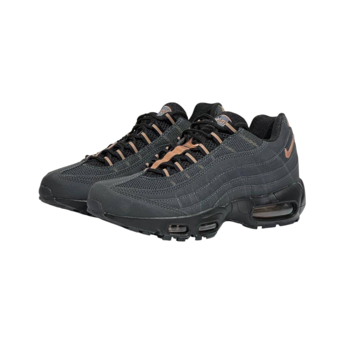 Nike Air Max 95 Black Rose Gold Luxury Streetwear Sneakers – Premium Cushioned Lifestyle Running Shoes - MASTERPIECE
