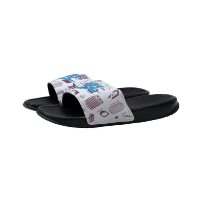 🏙️ Nike Benassi City Edition Slides – White Graphic Print - MASTERPIECE