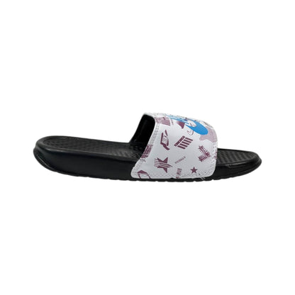 🏙️ Nike Benassi City Edition Slides – White Graphic Print - MASTERPIECE