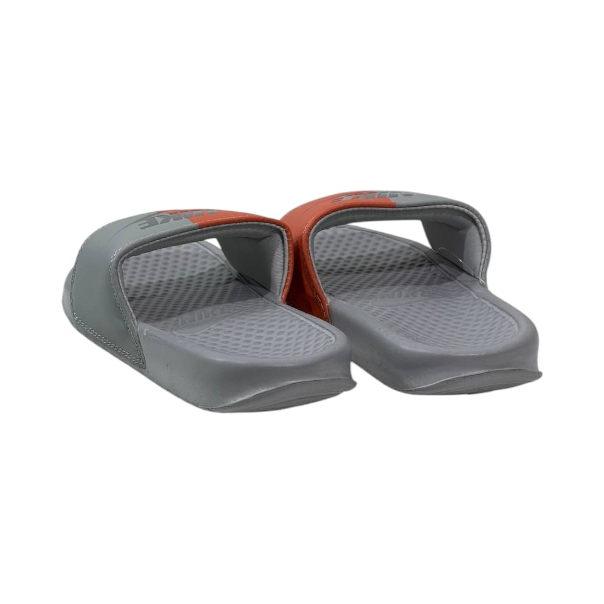 🩶🧡 Nike Benassi Dual Tone Slides – Grey & Orange Edition - MASTERPIECE