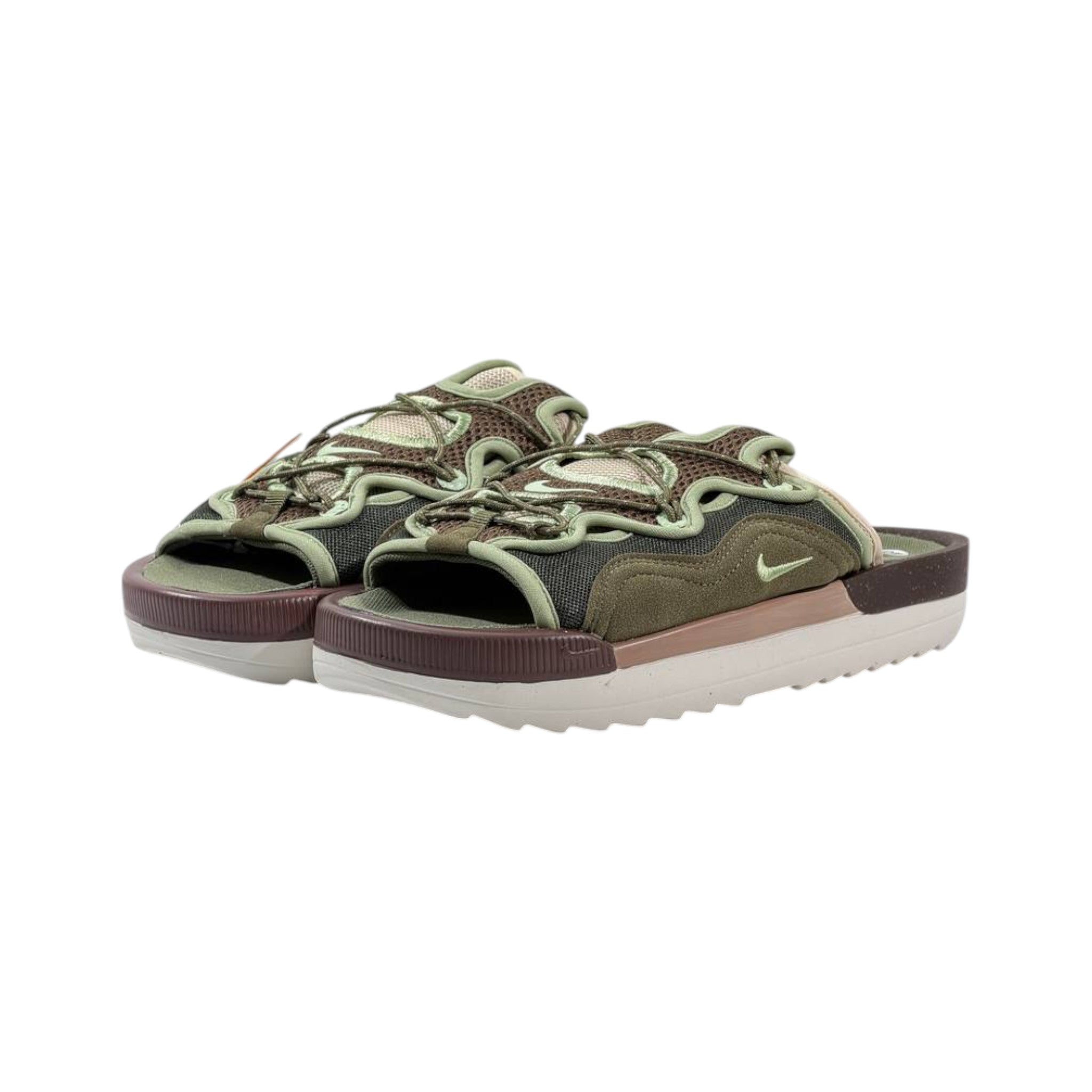 Nike Canyon Trek Slides – Olive Terrain Edition 🌿⚡ - MASTERPIECE
