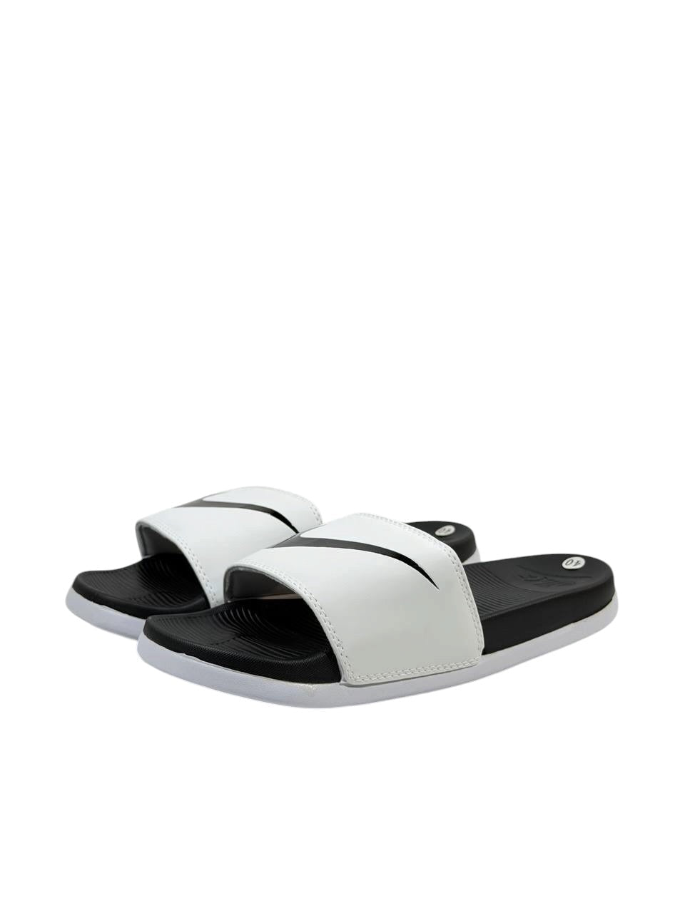 NIKE Classic Slide Sandals – Black & White Edition ⚫⚪ - MASTERPIECE