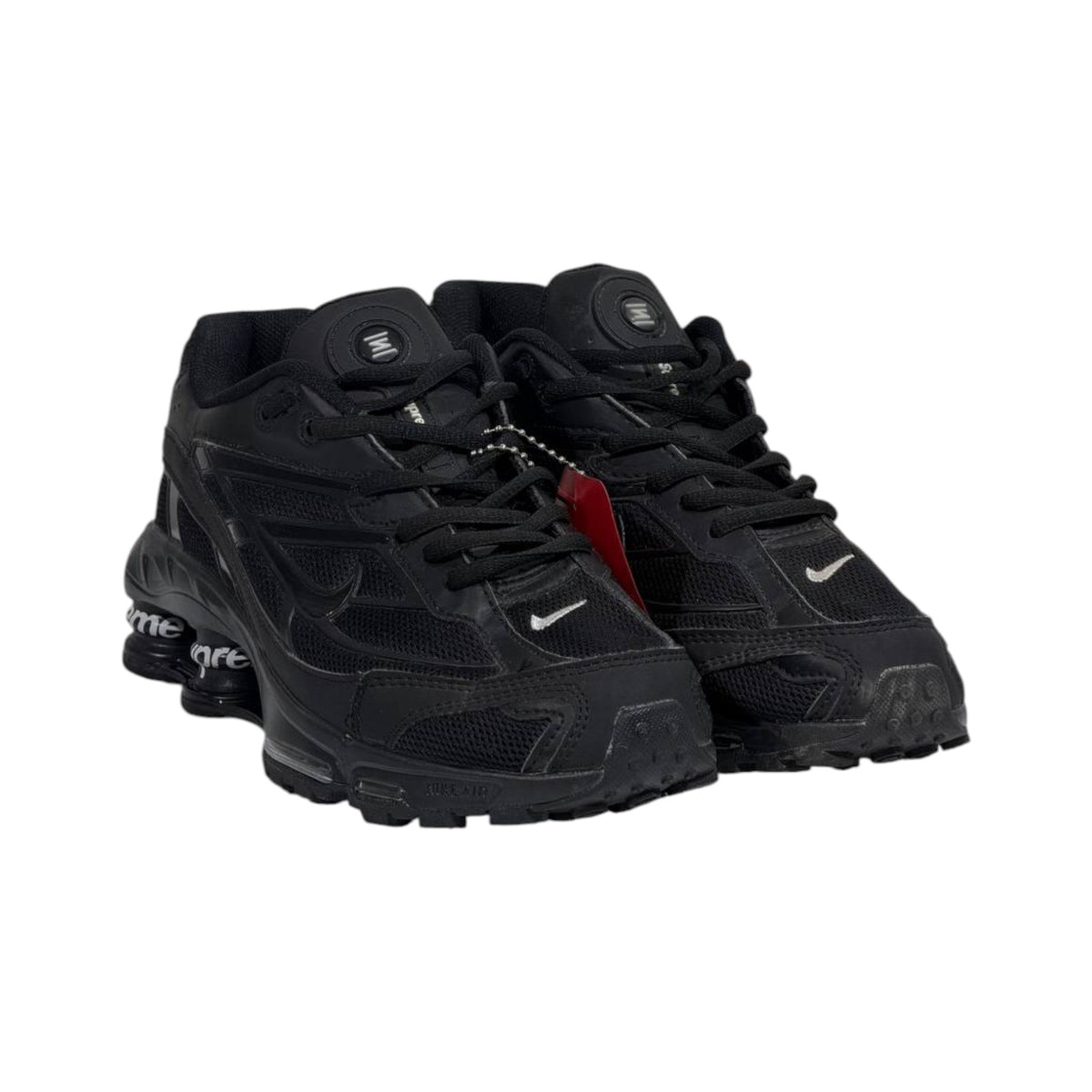 🔥👟 Nike Shox Ride 2 x Supreme Triple Black Limited Edition Sneakers – Premium Streetwear Cushion Running Shoes 🖤⚡ - MASTERPIECE