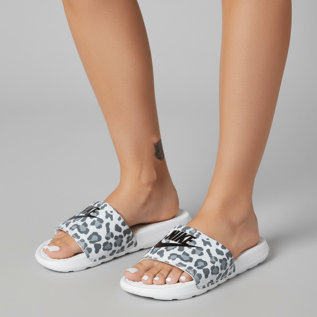 Nike Slides – Grey Leopard Print Pool Slides 🐆 - MASTERPIECE