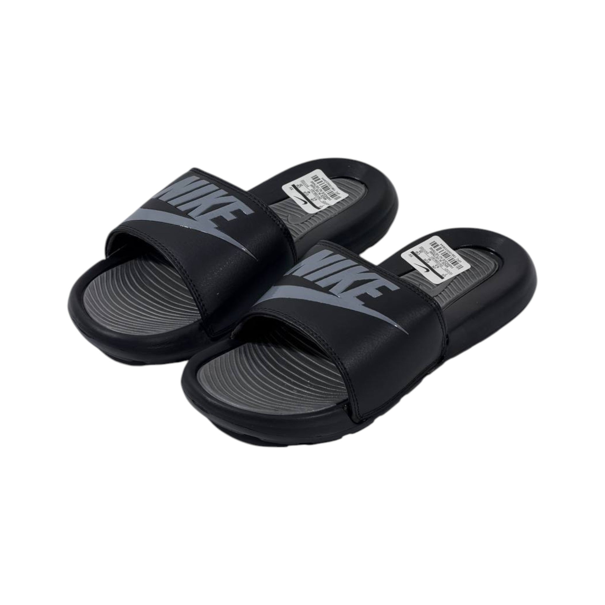 Nike Tech Comfort Slides – Black & Grey Edition 🖤⚡ - MASTERPIECE