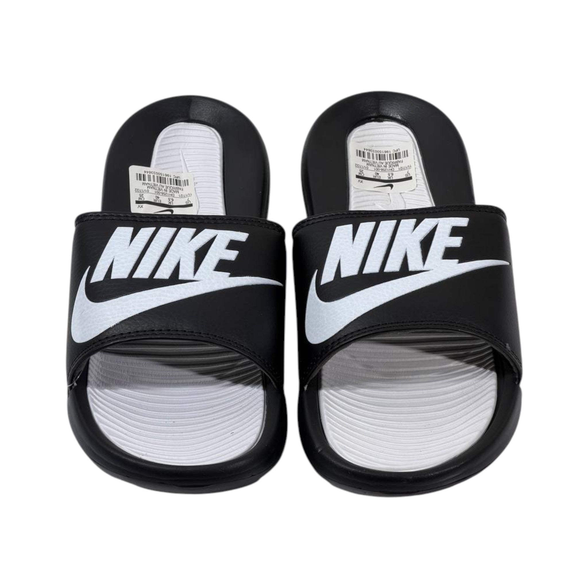 Nike Tech Essential Slides – Black & White Edition ⚫⚪🔥 - MASTERPIECE