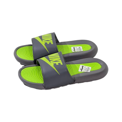 Nike Tech Volt Slides – Grey & Neon Green Edition ⚡💚 - MASTERPIECE