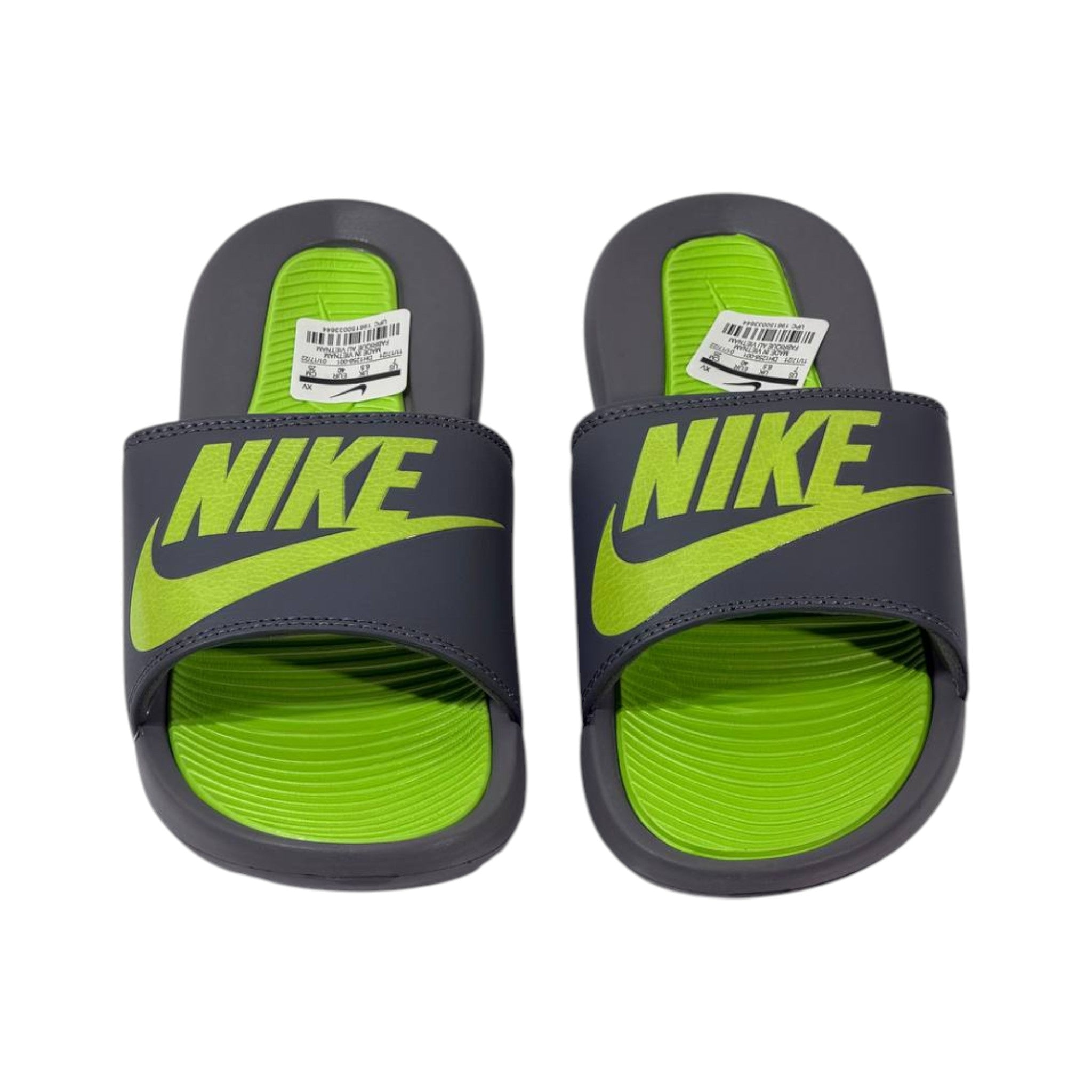 Nike Tech Volt Slides – Grey & Neon Green Edition ⚡💚 - MASTERPIECE