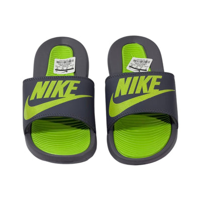 Nike Tech Volt Slides – Grey & Neon Green Edition ⚡💚 - MASTERPIECE