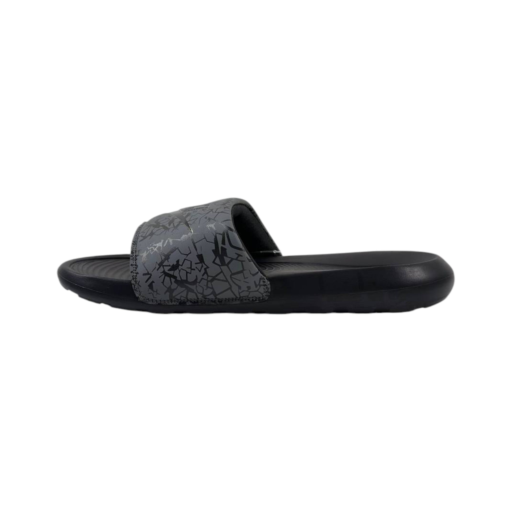 Nike Urban Crackle Slides – Grey/Black Edition ⚡🩶 - MASTERPIECE