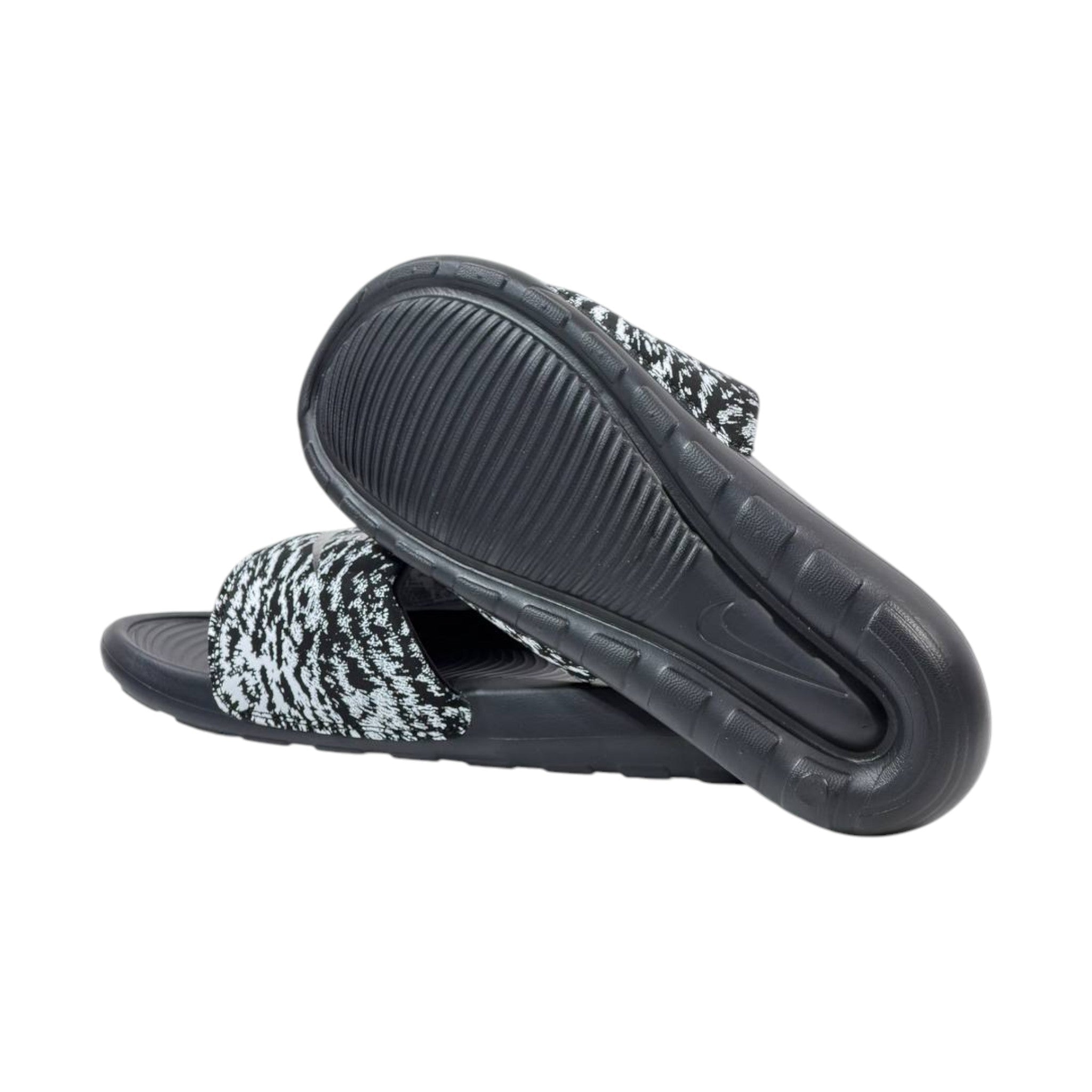 🖤 Nike Victori One Black & White Pattern Slides – Ultimate Comfort & Sporty Style ⚡ - MASTERPIECE
