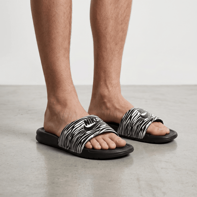 NIKE Zebra Slide Sandals – Black & White Edition 🖤⚡ - MASTERPIECE