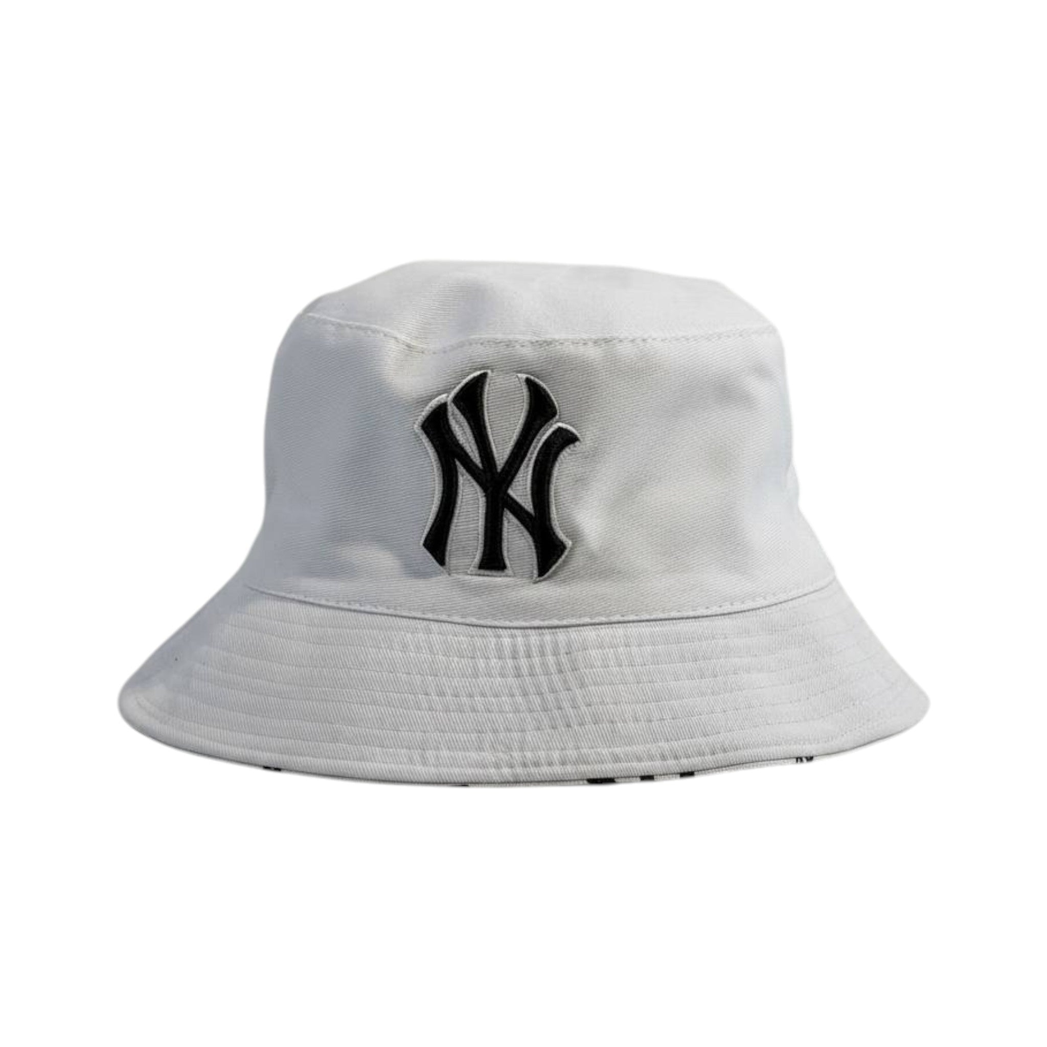 🎩 NY White Bucket Hat | 2 Styles Reversible Streetwear ⚪️🖤 - MASTERPIECE