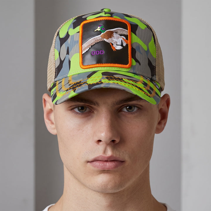 Odd Trucker Cap — Neon Camo