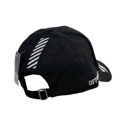 🖤 Off - White Arrow Logo Cap | Black Streetwear Hat with White Embroidery ⚡ - MASTERPIECE