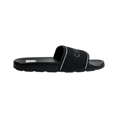 Off - White Black Logo Slides – Premium Streetwear Comfort Sandals 🖤👡 - MASTERPIECE