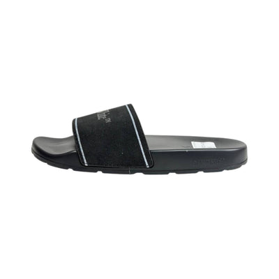 Off - White Black Logo Slides – Premium Streetwear Comfort Sandals 🖤👡 - MASTERPIECE