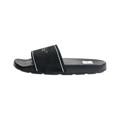 Off - White Black Logo Slides – Premium Streetwear Comfort Sandals 🖤👡 - MASTERPIECE