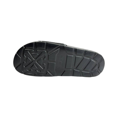 Off - White Black Logo Slides – Premium Streetwear Comfort Sandals 🖤👡 - MASTERPIECE