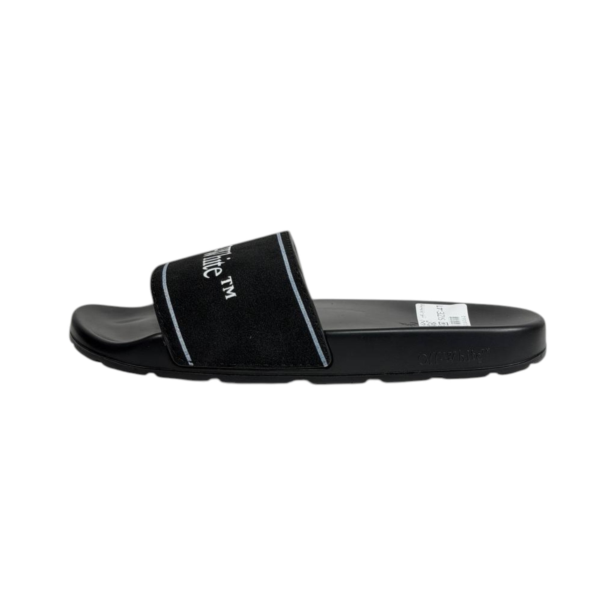 Off - White Black Slides – Minimal Luxe Streetwear Sandals 🖤✨ - MASTERPIECE