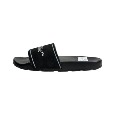 Off - White Black Slides – Minimal Luxe Streetwear Sandals 🖤✨ - MASTERPIECE
