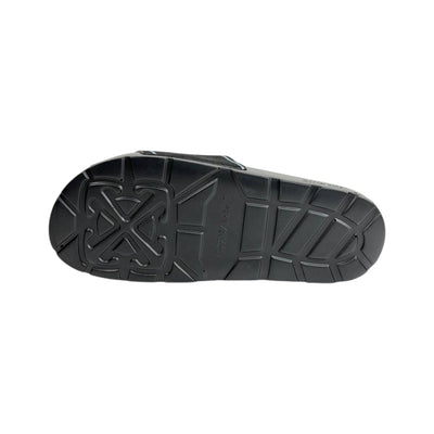Off - White Black Slides – Minimal Luxe Streetwear Sandals 🖤✨ - MASTERPIECE