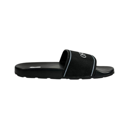 Off - White Black Slides – Minimal Luxe Streetwear Sandals 🖤✨ - MASTERPIECE
