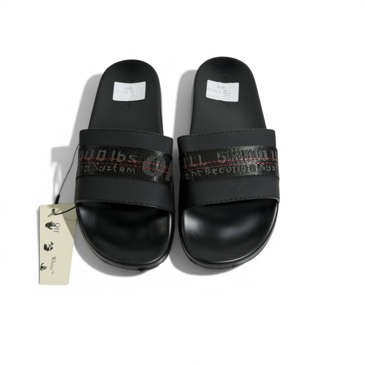 🖤🔥 Off-White Industrial Strap Slides – Black Minimal Streetwear - MASTERPIECE
