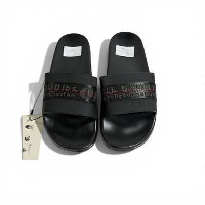 🖤🔥 Off-White Industrial Strap Slides – Black Minimal Streetwear - MASTERPIECE